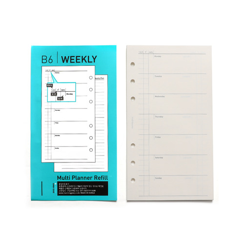 600 B6 MULTI PLANNER REFILL SHEETS (WEEKLY)